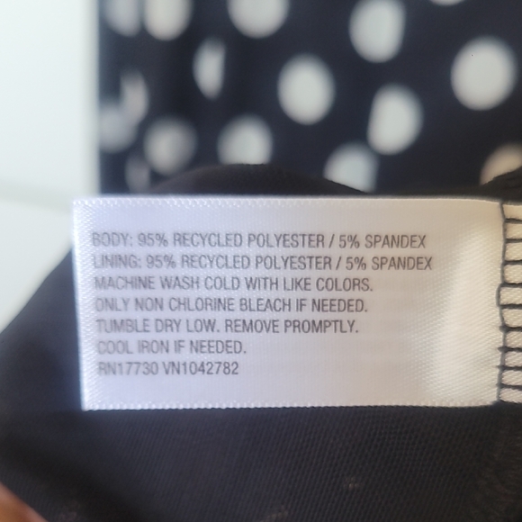 Mock-neck Polka Dot Sheer Long Sleeve Top Size XXL - Picture 7 of 10